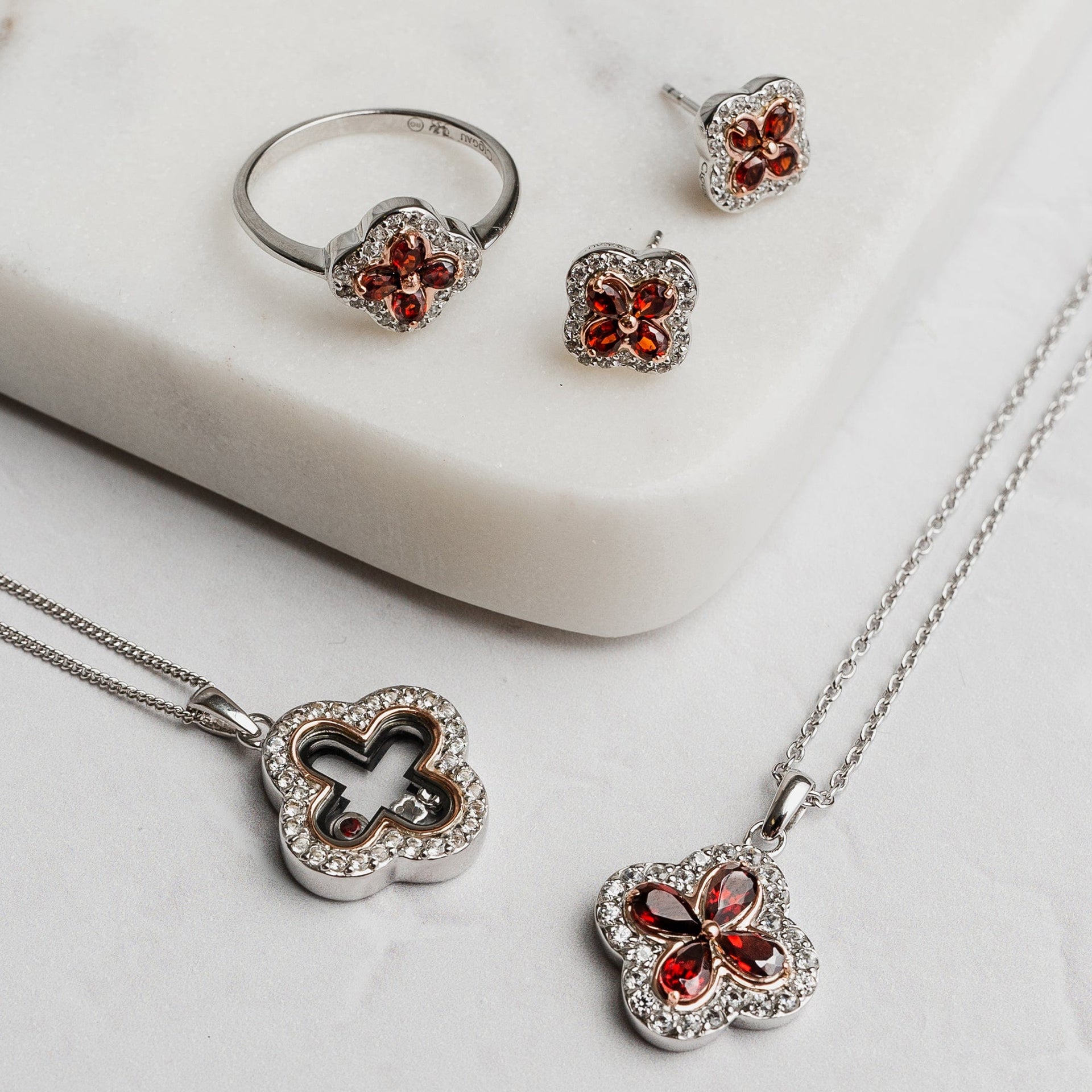 Tudor Court Red Garnet Pendant