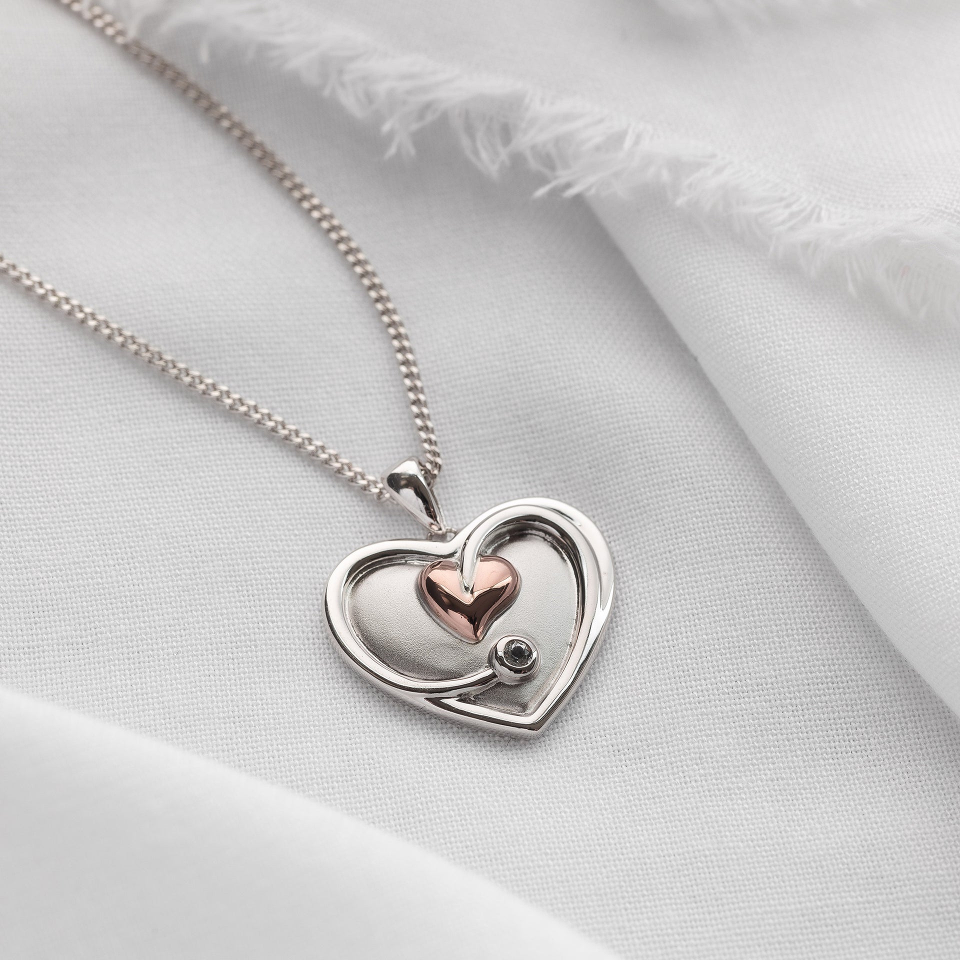 Tree of Life® White Topaz Heart Pendant