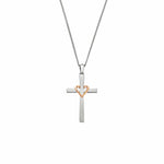 Heart Silver Cross Pendant