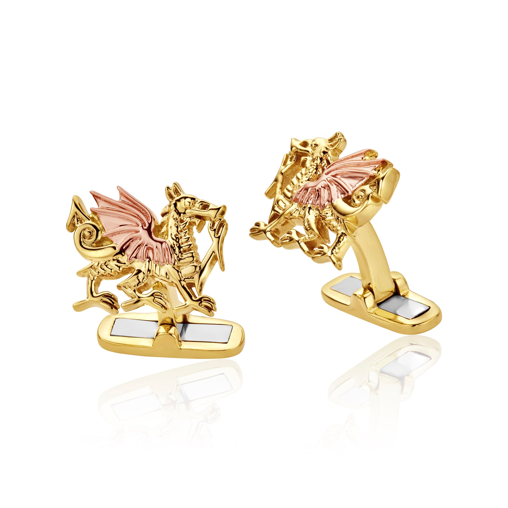 Welsh Dragon Gold Cufflinks