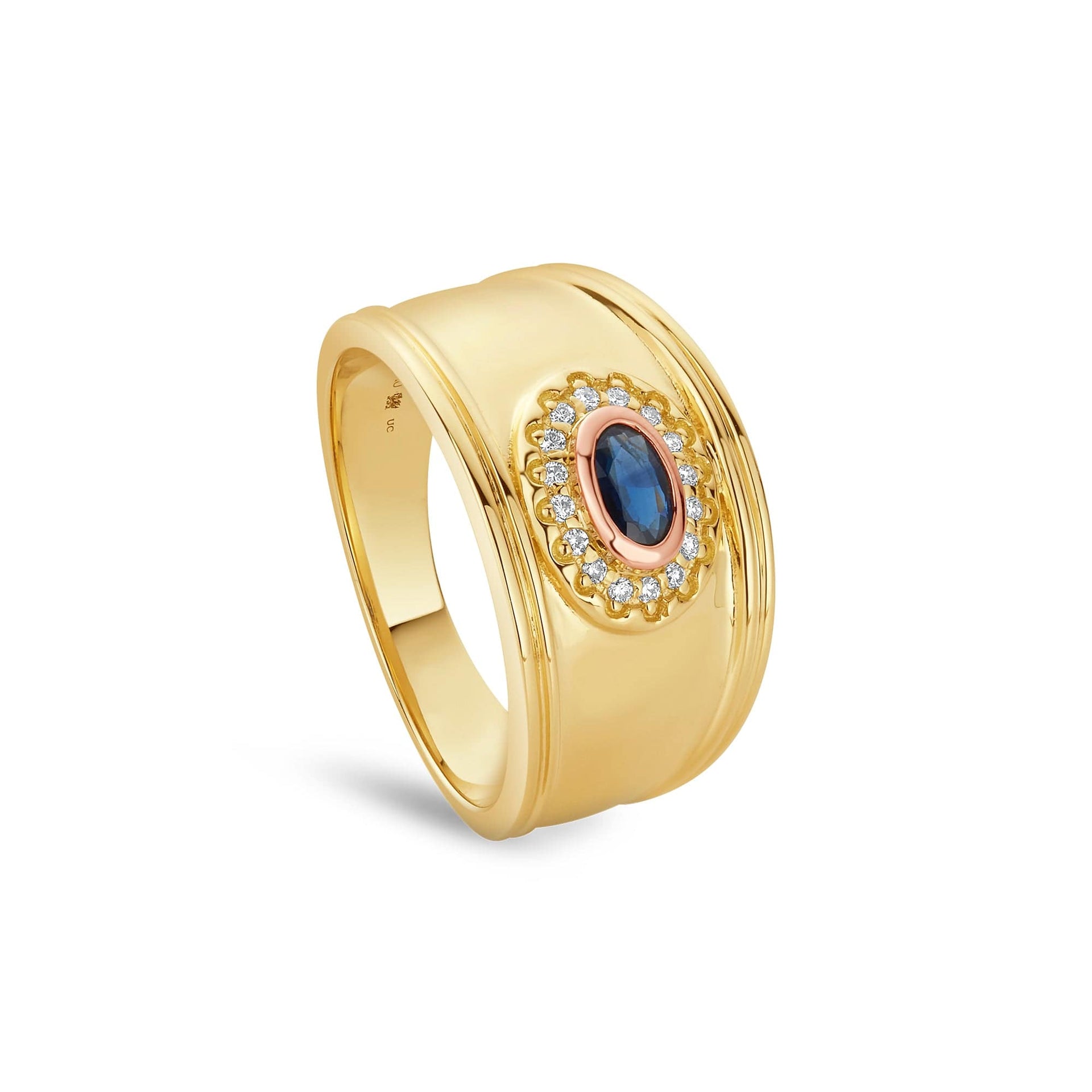 Princess Diana Gold, Sapphire and Diamond Ring - Main Image