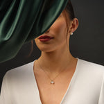 Lily of the Valley Gold and Diamond Single Pearl Pendant