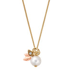 Lily of the Valley Gold and Diamond Single Pearl Pendant