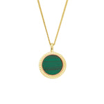 Reflections of Padarn Gold and Malachite Pendant
