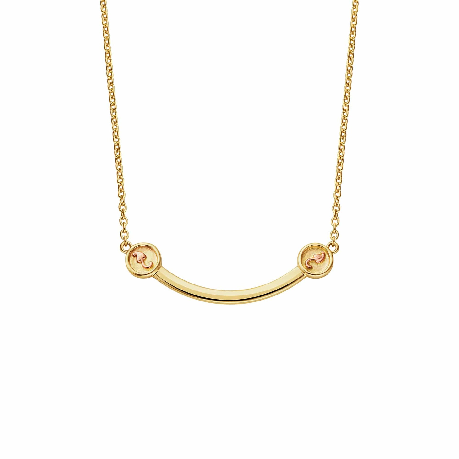 Insignia 9ct Solid Gold Curve Necklace