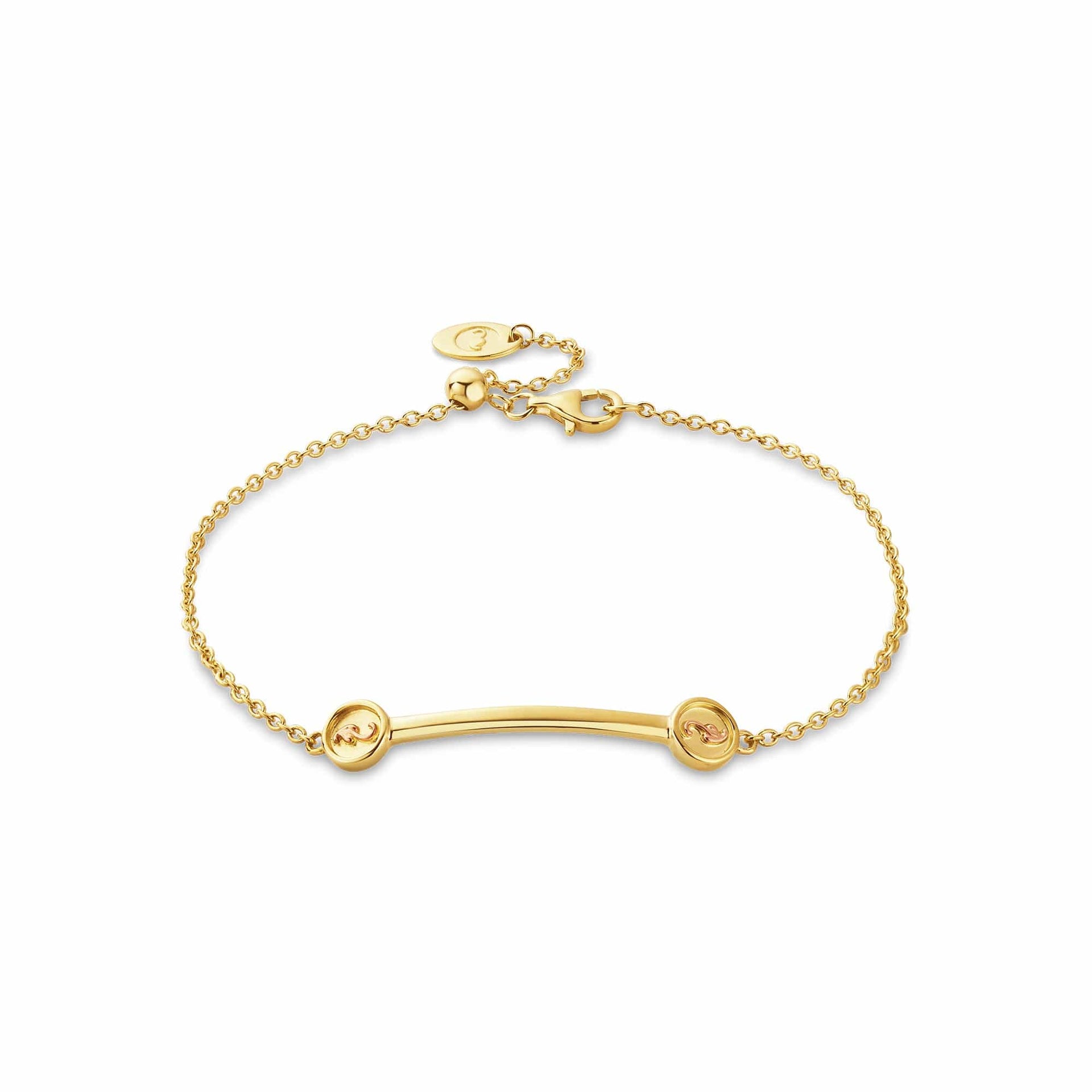 Insignia 9ct Solid Gold Curve Bracelet