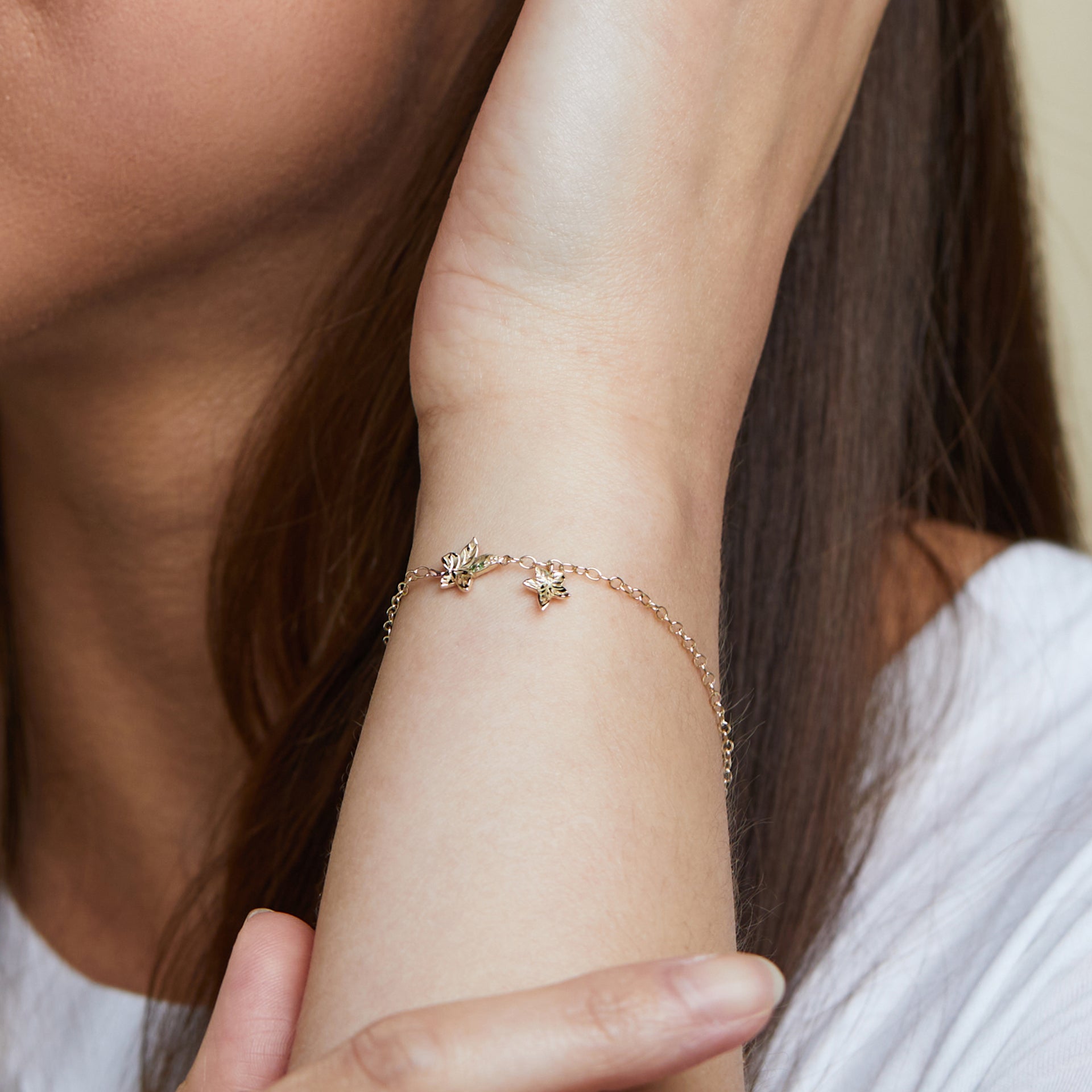 Ivy Leaf Gold Bracelet