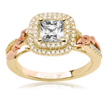 18ct Yellow and Rose Gold Viola 100pt VS2 I Princess Cut Diamond Engagement Ring