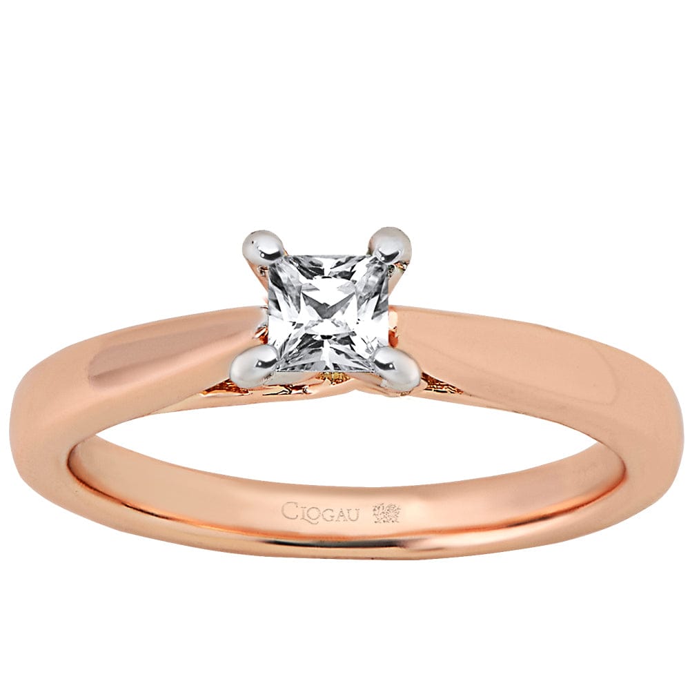9ct Rose Gold New Beginning 30pt VS1 D Princess Cut Diamond Engagement Ring
