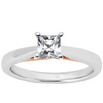 9ct White and Rose Gold New Beginning 100pt VS2 I Princess Cut Diamond Engagement Ring