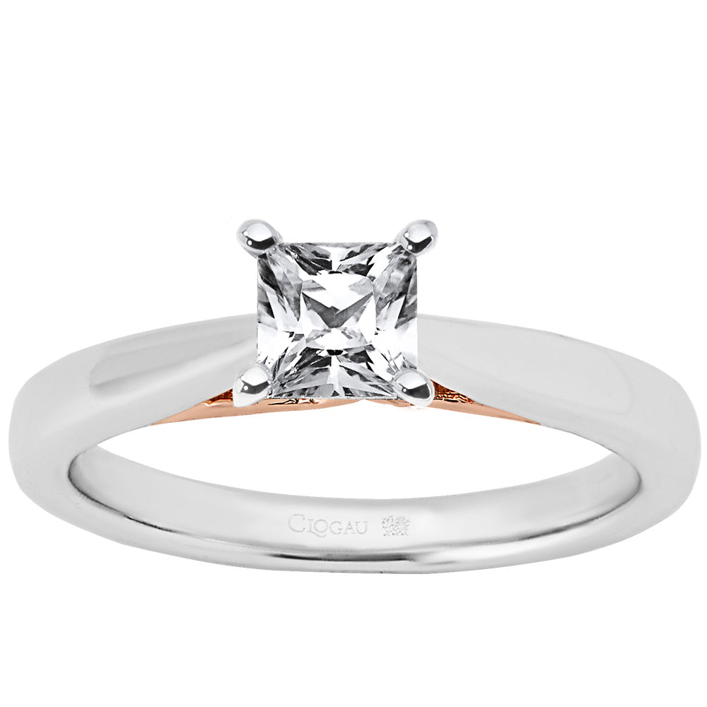 9ct White and Rose Gold New Beginning 100pt VS2 I Princess Cut Diamond Engagement Ring