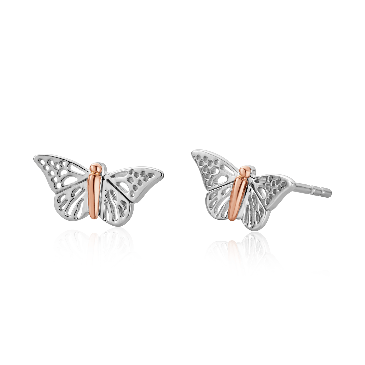 Butterfly Silver Stud Earrings Clogau Outlet