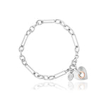 Cariad® Horizon Heart Figaro Bracelet