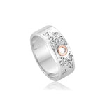 Cariad® Sparkle Wide Band Ring