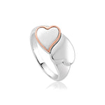Cwtch Double Heart Silver Ring