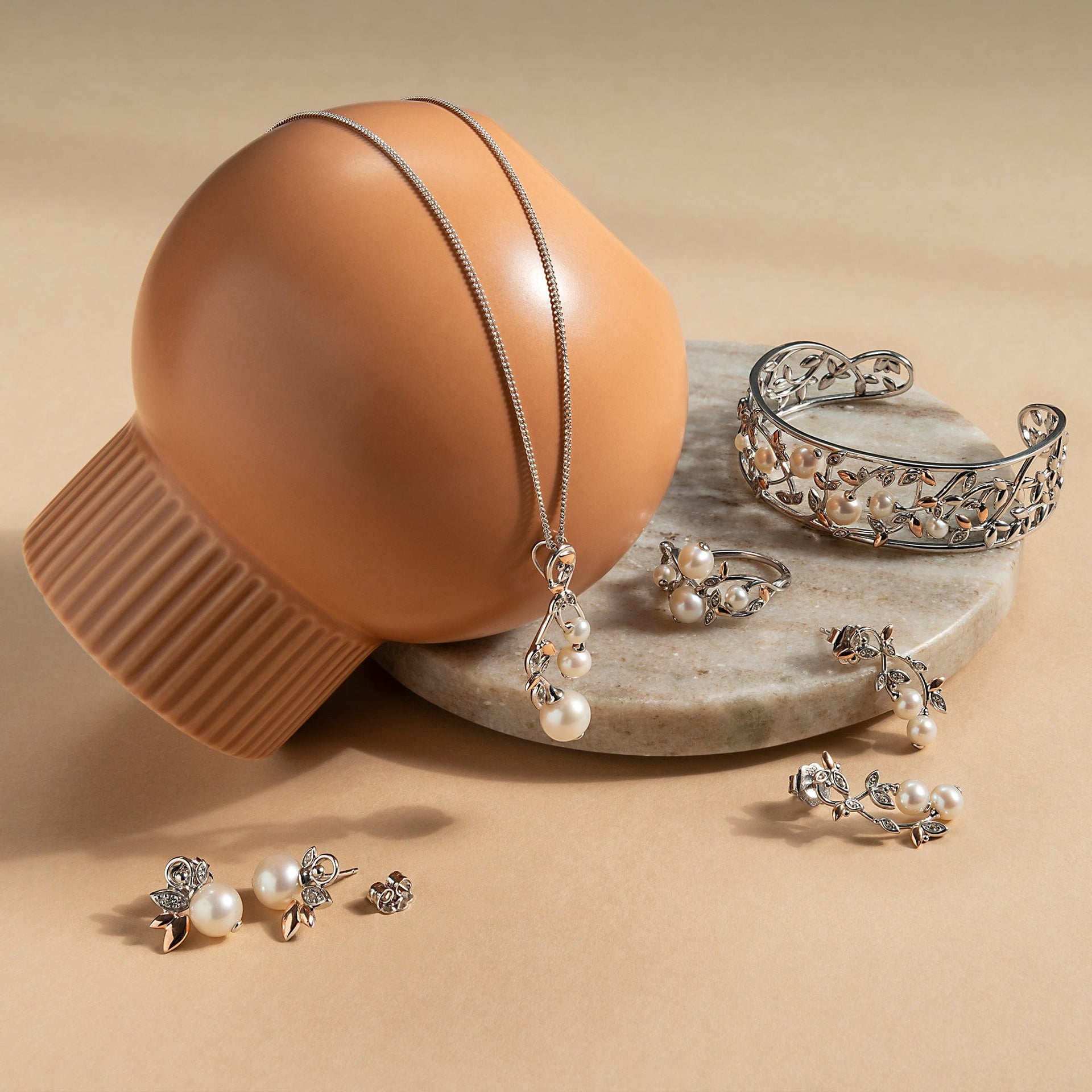 Lily of the Valley Silver and Pearl Ring