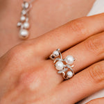 Lily of the Valley Silver and Pearl Ring
