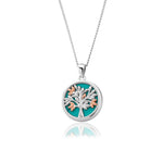 Tree of Life® Silver and Turquoise Circle Pendant