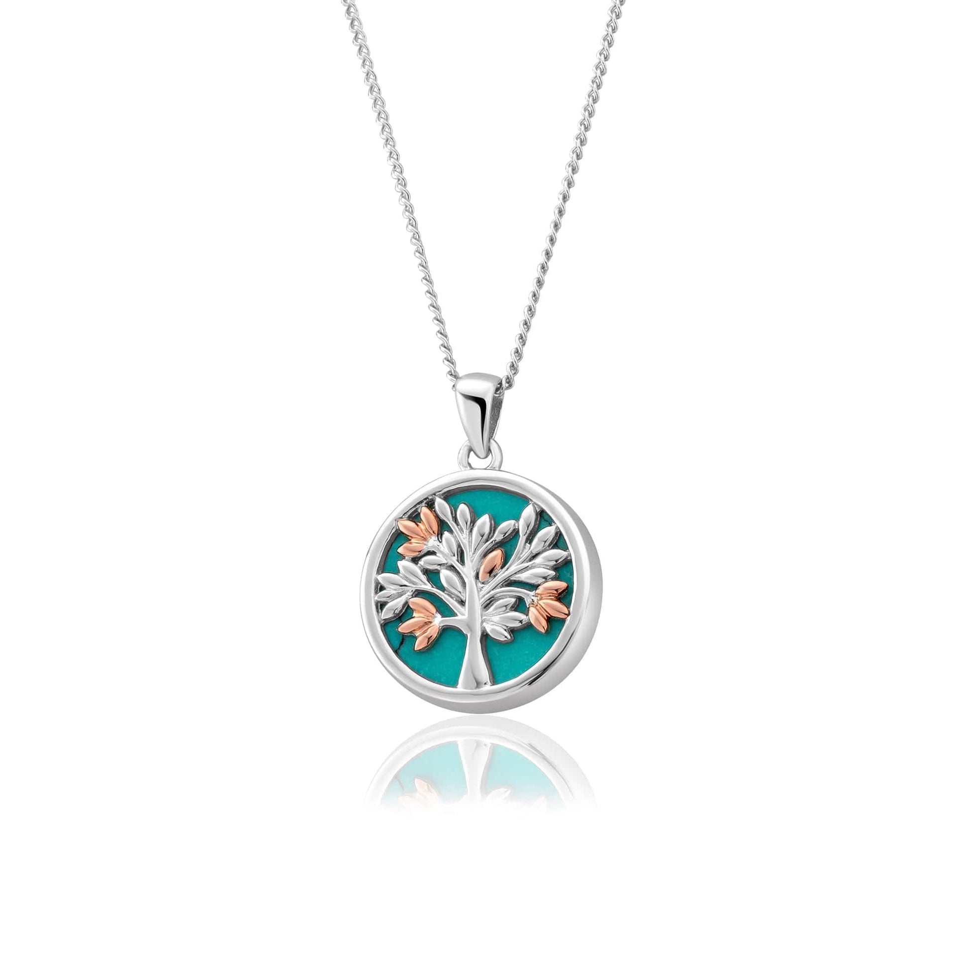 Tree of Life® Silver and Turquoise Circle Pendant