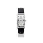 Alwen Diamond Watch with Black Leather Strap