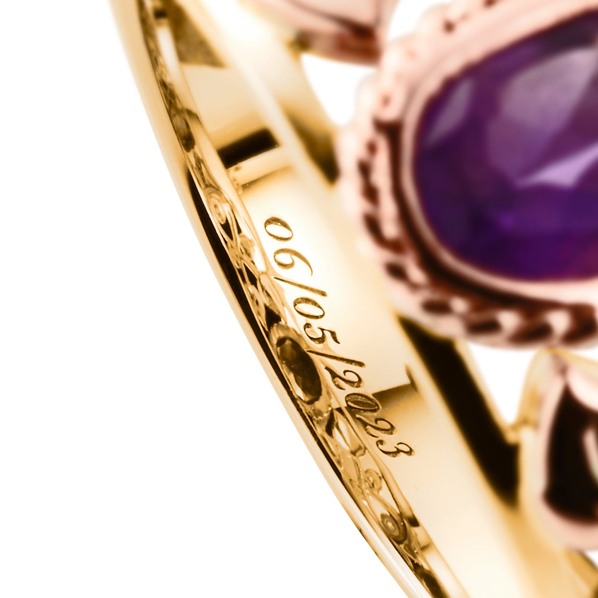 Tree of Life® Delphinium Gold and Amethyst Ring
