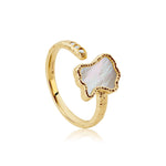 Lady of Luck Mother of Pearl Diamond Ring