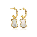 Lady of Luck Mother of Pearl Diamond Earrings
